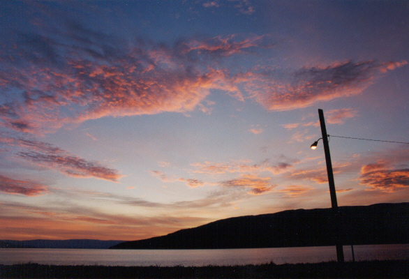 Nice picture of Okanogan Lake at night...